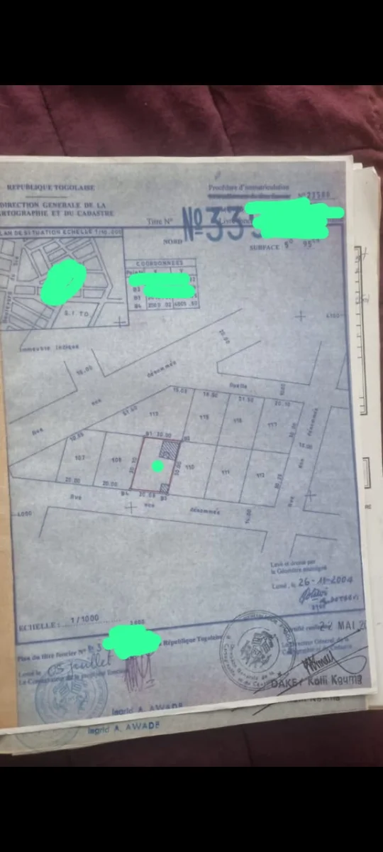 HALF LOT IN LOME SITO AIRPORT 400m FROM TAR